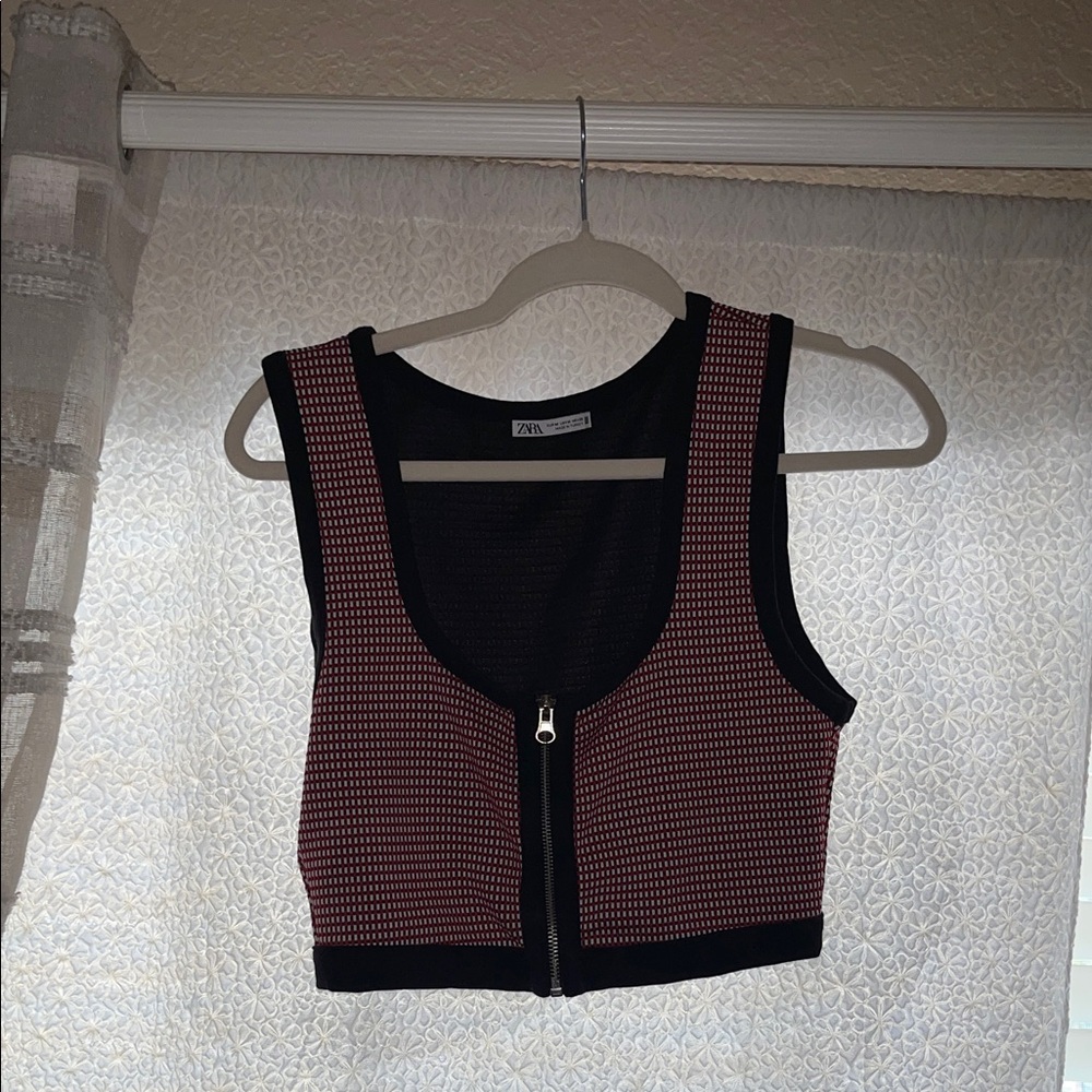 Zara Black and Red Tank Top